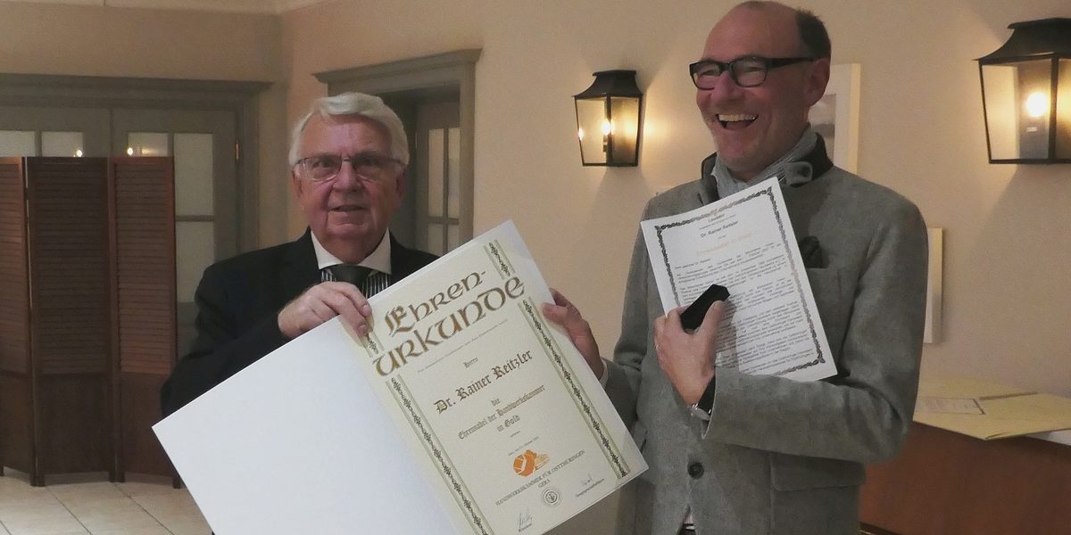 Goldene Ehrennadel Rainer Reitzler