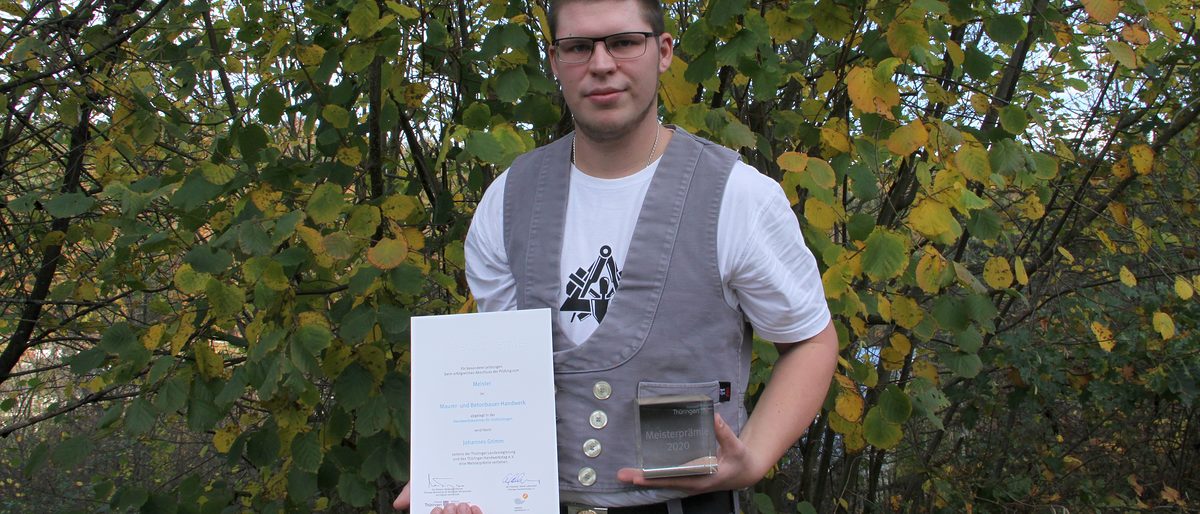 Meisterprämie für Johannes Grimm