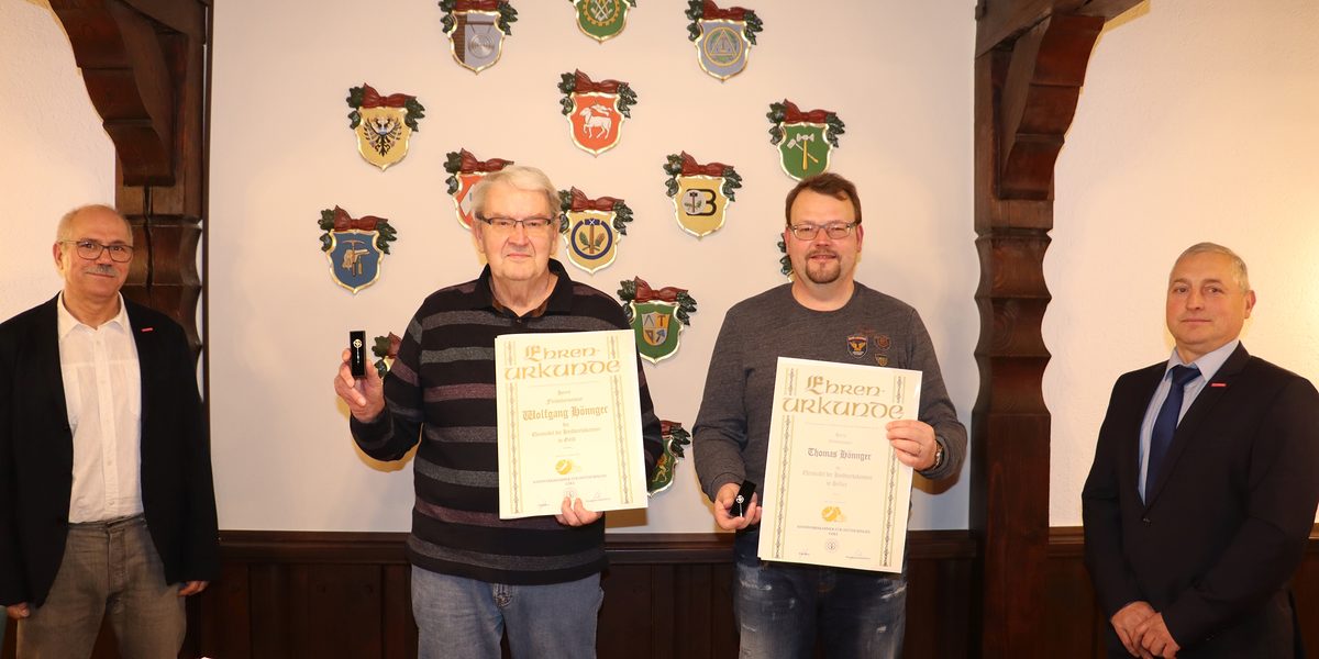 Ehrennadel Wolfgang und Thomas Hönnger