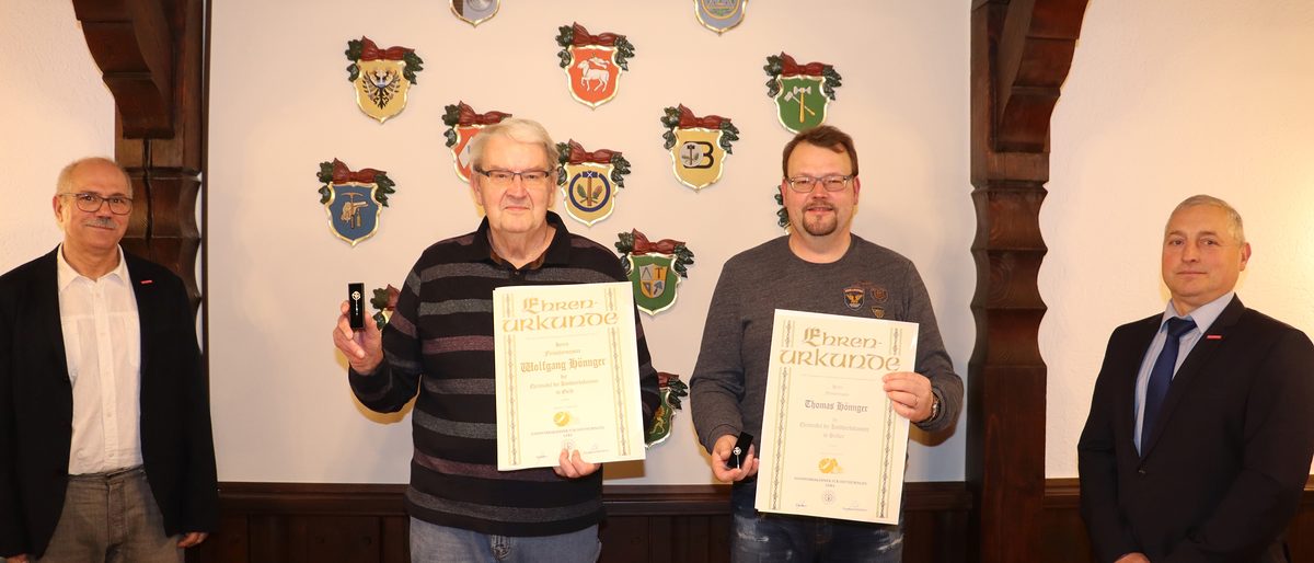 Ehrennadel Wolfgang und Thomas Hönnger