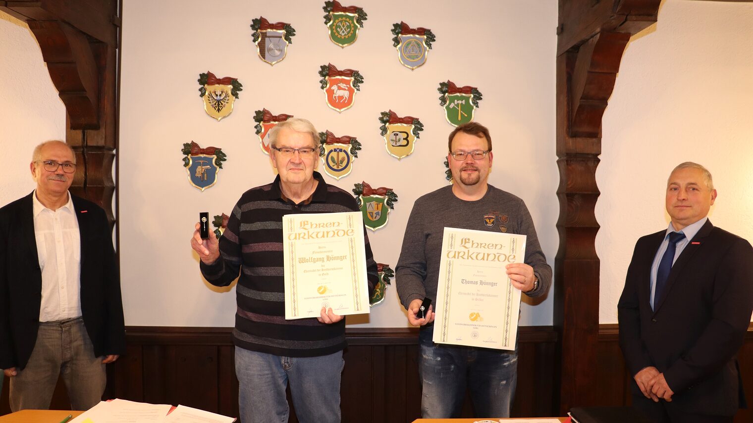 Ehrennadel Wolfgang und Thomas Hönnger