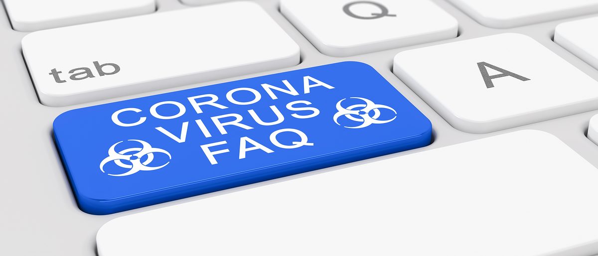 Corona FAQ blau