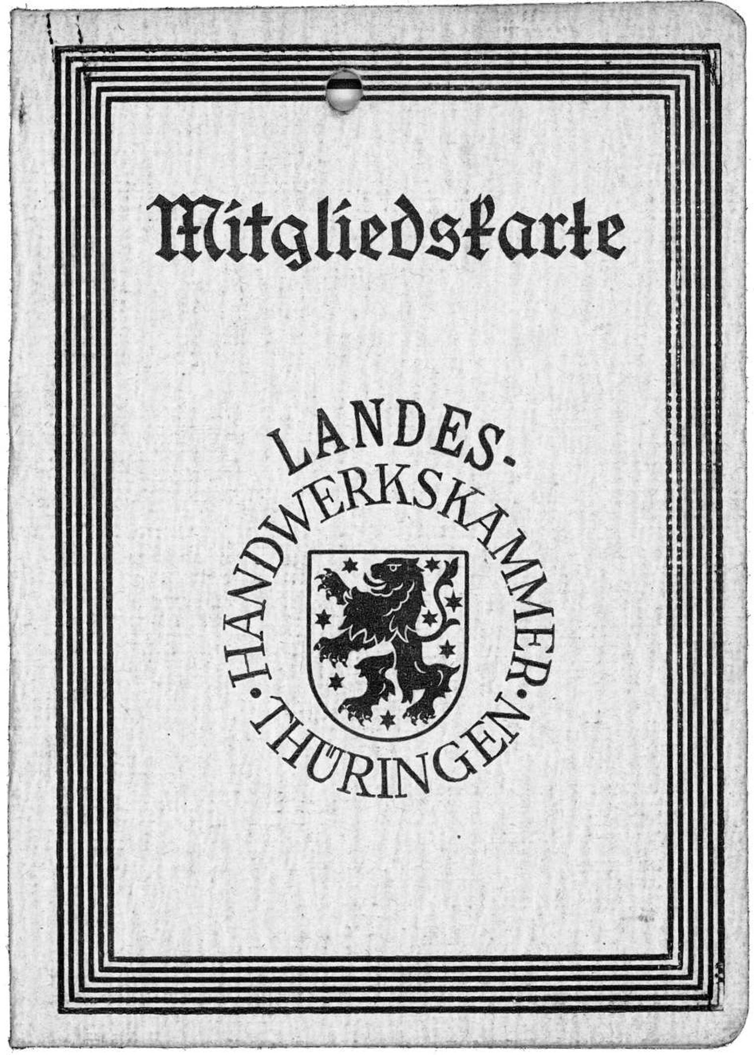 1945 Mitgliedskarte